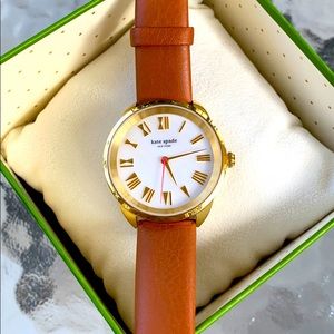 Kate Spade Women's Pearl Brown Leather Watch